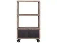 LivingStyles Gordon Reclaimed Pine Timber Display Shelf on Steel Castors offer