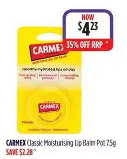 Wizard Pharmacy CARMEX Classic Moisturising Lip Balm Pot offer