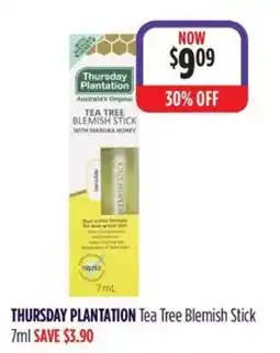 Wizard Pharmacy THURSDAY PLANTATION Tea Tree Blemish Stick offer