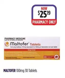 Wizard Pharmacy MALTOFER 100mg 30 Tablets offer