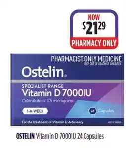 Wizard Pharmacy OSTELIN Vitamin D 7000IU 24 Capsules offer