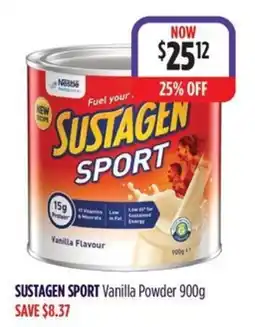 Wizard Pharmacy SUSTAGEN SPORT Vanilla Powder offer