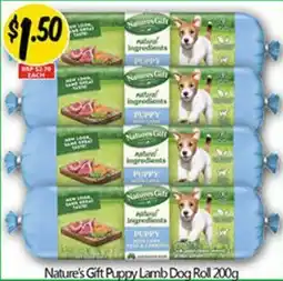 NQR Nature's Gift Puppy Lamb Dog Roll offer