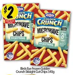NQR Birds Eye Frozen Golden Crunch Straight Cut Chips offer