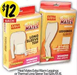 NQR Heat Mates Extra Warm Leggings or Thermal Long Sleeve Top offer