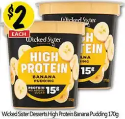 NQR Wicked Sister Desserts High Protein Banana Pudding offer