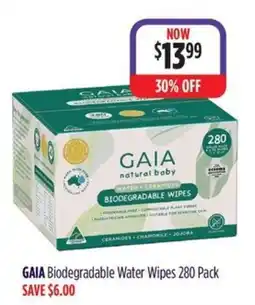 Wizard Pharmacy GAIA Biodegradable Water Wipes offer