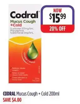 Wizard Pharmacy CODRAL Mucus Cough + Cold offer