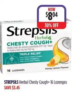 Wizard Pharmacy STREPSILS Herbal Chesty Cough+ offer