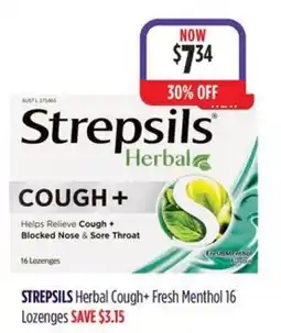 Wizard Pharmacy STREPSILS Herbal Cough+ Fresh Menthol offer
