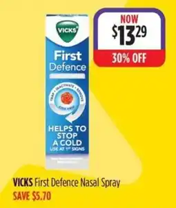 Wizard Pharmacy VICKS First Defence Nasal Spray offer