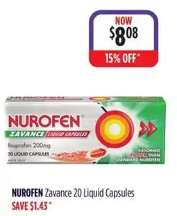 Wizard Pharmacy NUROFEN Zavance 20 Liquid Capsules offer