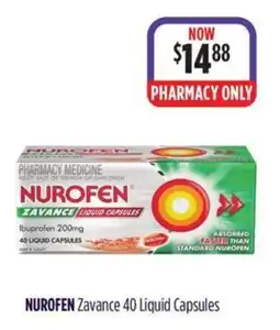 Wizard Pharmacy NUROFEN Zavance 40 Liquid Capsules offer