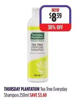 Wizard Pharmacy THURSDAY PLANTATION Tea Tree Everyday Shampoo offer