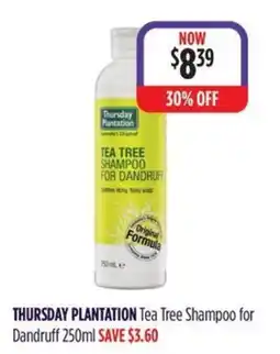Wizard Pharmacy THURSDAY PLANTATION Tea Tree Shampoo for Dandruff offer