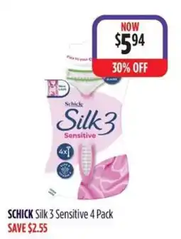Wizard Pharmacy SCHICK Silk 3 Sensitive offer
