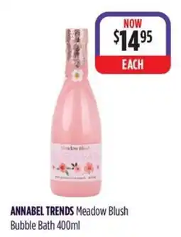 Wizard Pharmacy ANNABEL TRENDS Meadow Blush Bubble Bath offer