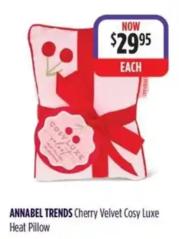 Wizard Pharmacy ANNABEL TRENDS Cherry Velvet Cosy Luxe Heat Pillow offer