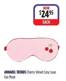 Wizard Pharmacy ANNABEL TRENDS Cherry Velvet Cosy Luxe Eye Mask offer