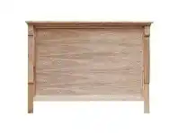 LivingStyles Belley Hand Crafted Mahogany Timber Bed Headboard, Queen, Weathered Oak offer