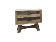 LivingStyles Wheaton Solid Recycled Pine Timber Bedside Table offer