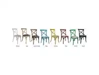 LivingStyles Sherwood Solid Oak Timber Cross Back Dining Chair with Rattan Seat - Distressed Black offer