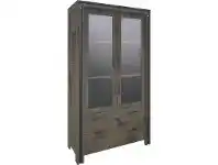 LivingStyles Pittsfield Solid Acacia Timber 2 Door 2 Drawer Display Cabinet offer