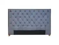 LivingStyles Akiva Quilted Linen Upholstered King Size Bedhead - Charcoal offer