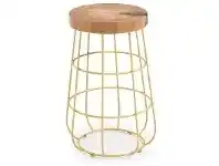 LivingStyles Guild Munggur Timber Seat Metal Stool offer