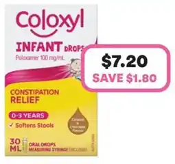 Priceline Coloxyl infant drops offer