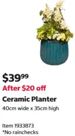 Costco Ceramic Planter offer