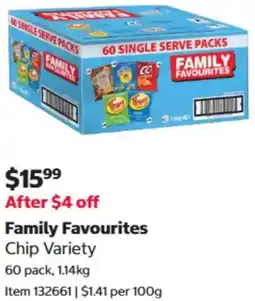 Costco Family Favourites Chip Variety offer
