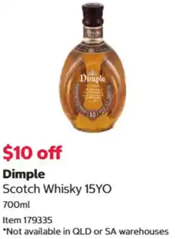 Costco Dimple Scotch Whisky 15YO offer