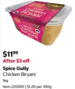 Costco Spice Gully Chicken Biryani offer