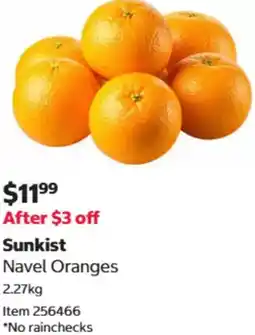 Costco Sunkist Navel Oranges offer