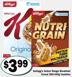 Friendly Grocer Kellogg's Select Range Breakfast Cereal offer
