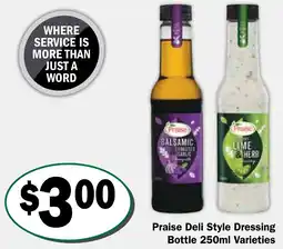 Friendly Grocer Praise Deli Style Dressing Bottle offer