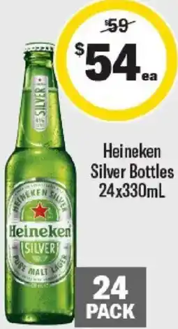 Liquorland Heineken Silver Bottles offer