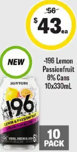 Liquorland -196 Lemon Passionfruit 6% Cans offer