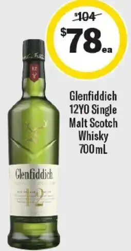 Liquorland Glenfiddich 12YO Single Malt Scotch Whisky offer