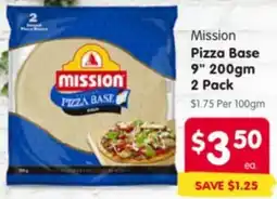 Spar Mission Pizza Base 9" offer