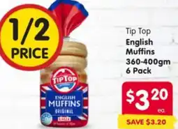 Spar Tip Top English Muffins offer