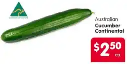Spar Australian Cucumber Continental offer