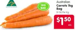 Spar Australian Carrots Bag offer