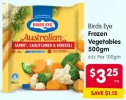 Spar Birds Eye Frozen Vegetables offer