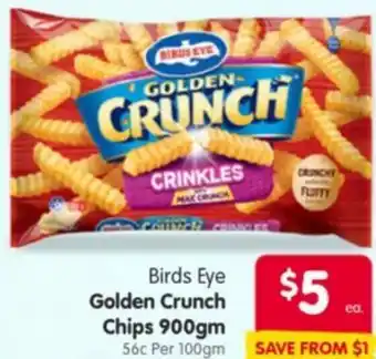 Spar Birds Eye Golden Crunch Chips offer