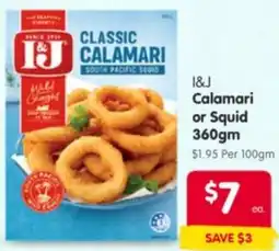 Spar I&J Calamari or Squid offer