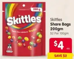 Spar Skittles Share Bags offer
