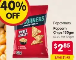 Spar Popcorners Popcorn Chips offer