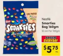 Spar Nestlé Smarties Bag offer